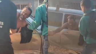 Thief Surprised With Fists And Kicks