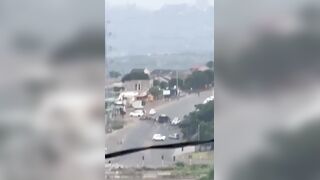 Cash van explodes in South Africa
