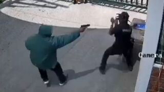 Cold-Blooded Assassin Sneaks In and Brutally Guns Down Unsuspecting Security Guard