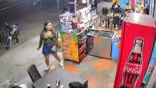 Shocking Moment Woman Steps in Front of Truck for Instant Suicide