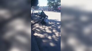 Man Kicked In The Head For Throwing Rocks At Random Cars