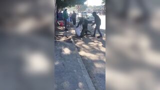 Man Kicked In The Head For Throwing Rocks At Random Cars