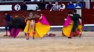 Classic: Spanish bullfighter brutally gored