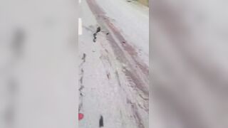 Truck Turned Motorcyclist Into A Puzzle
