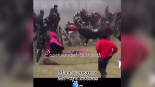 Damn Peruvian being killed by the bull.