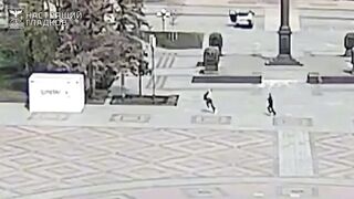 UA drone fires at entrance to Belgorod regional government building