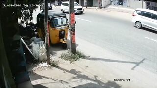 Couple On Motorcycle Takes A Short Flight After Being Hit By Car