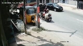 Couple On Motorcycle Takes A Short Flight After Being Hit By Car