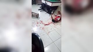 Bloody Scene: Man Killed with Over 20 Stabs Inside Billiard Hall