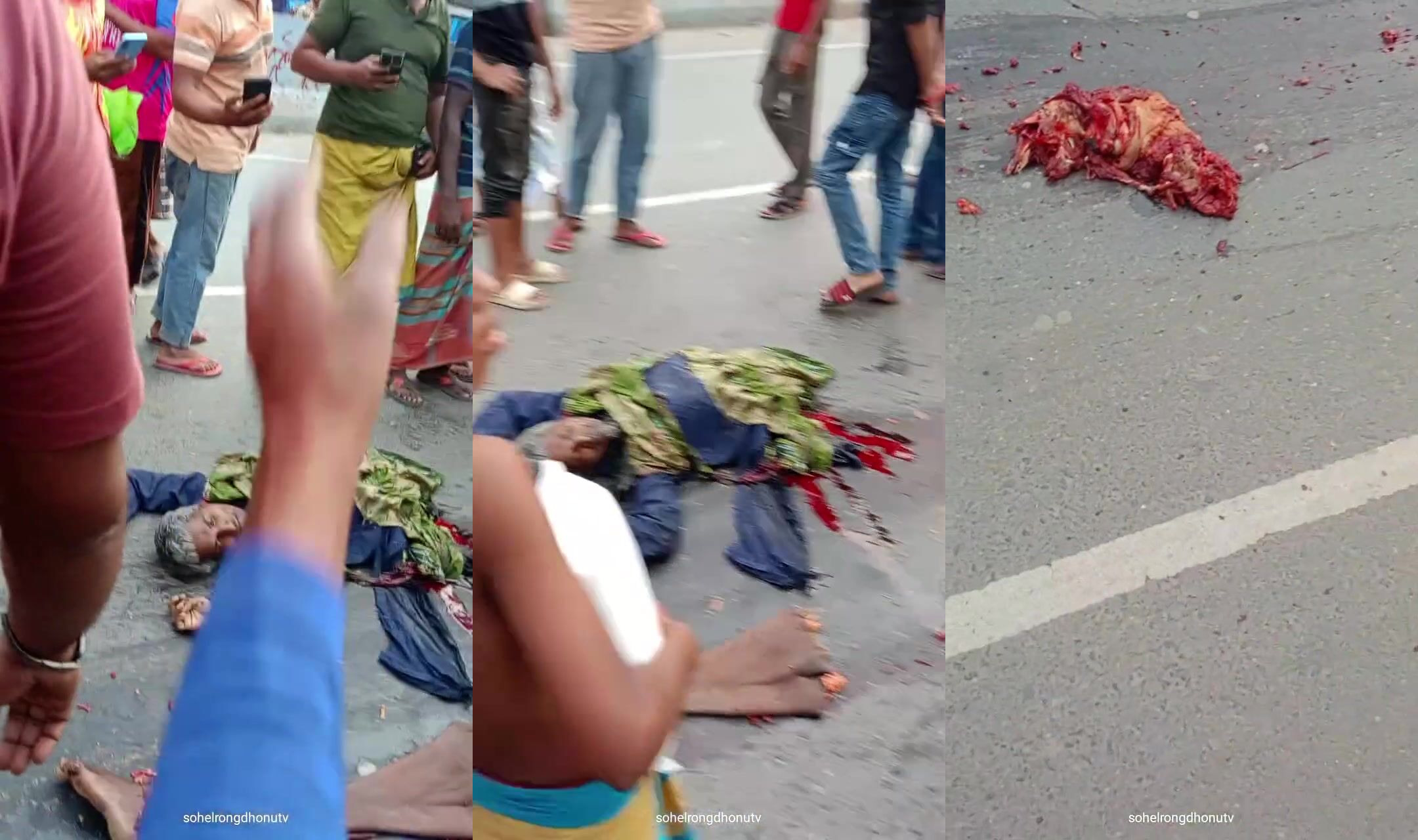 Accident splits man in half