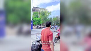 Woman Fell From Motorcycle And Was Completely Destroyed By Truck