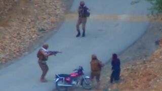 Pakistani Soldiers Stop Two Terrorists And Eliminate Them After They Open Fire