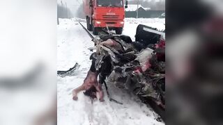 Classic: Young Woman's Body Being Dragged Away From Accident Scene (2020)