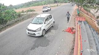 Woman flung nearly 10 feet after being hit by a speeding car