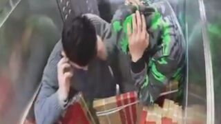 Two Workers  Fall Down The Shaft In An Overloaded Elevator