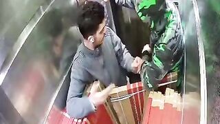 Two Workers  Fall Down The Shaft In An Overloaded Elevator