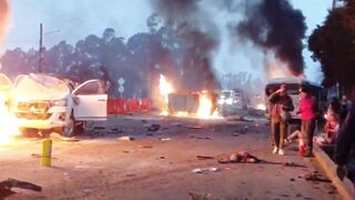 High-Speed Truck Plows Into Vehicles at Toll Plaza, Killing 5 and Injuring 21