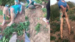 Russian drug addict shoved a sock up his anus