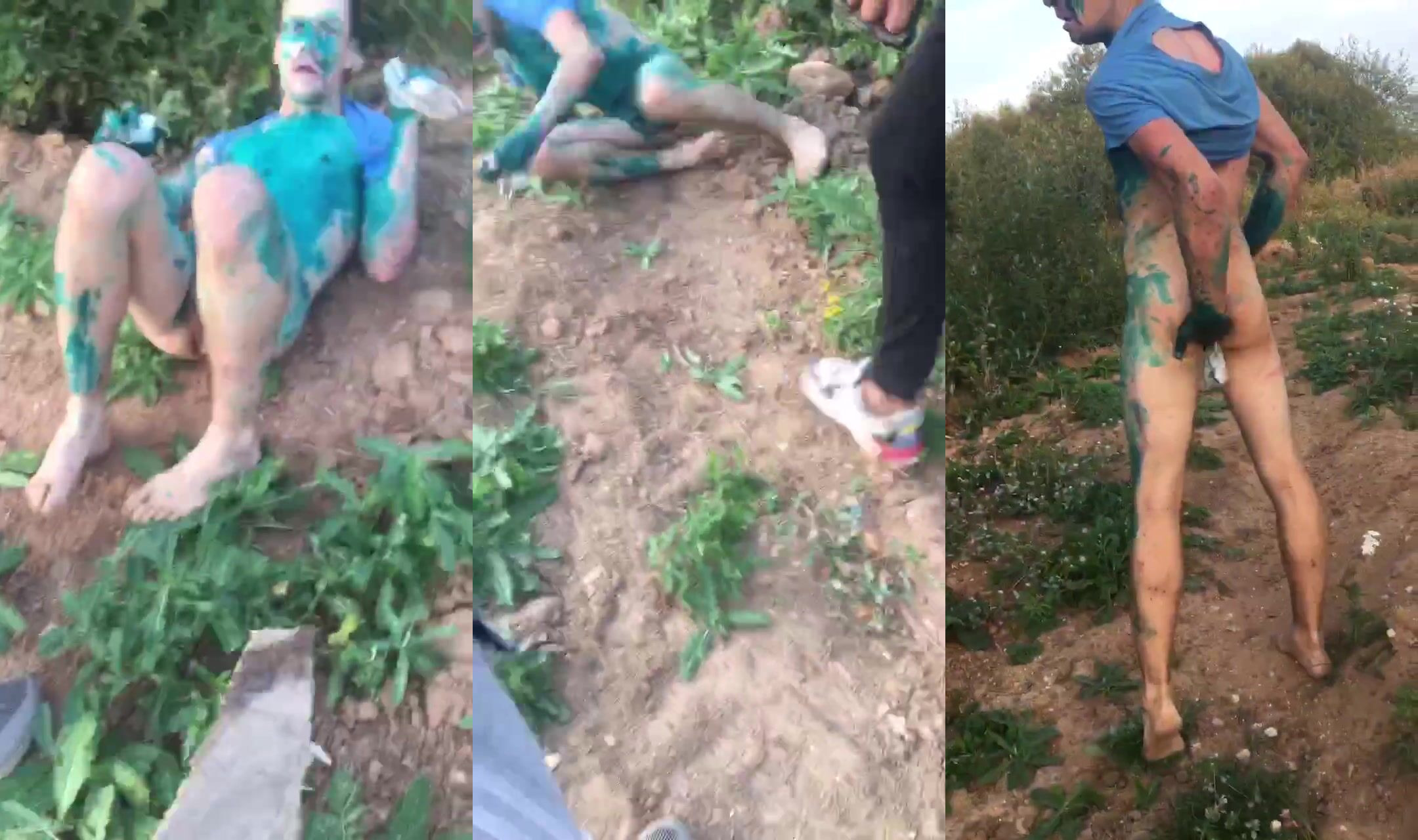 Russian drug addict shoved a sock up his anus