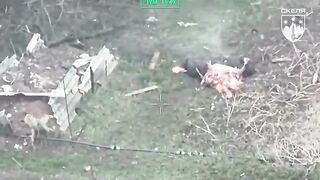 A russian invader attempted to blow himself up with a grenade