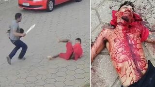 Machete Maniac Butchers Victim in Broad Daylight Street Slaughter