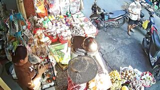 Masked Pervert Falls In Love With A Woman Buying Fruits