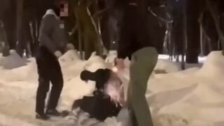 Attack on a migrant somewhere in Russia