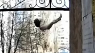 Naked girl jumps out of window and dies