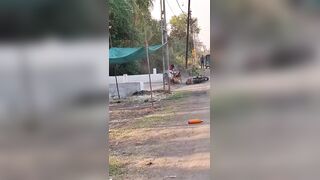 Mentally Ill Man Armed With TRIDENT Randomly Attacks A Motorcyclist In India
