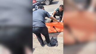 The man was expelled in the accident.