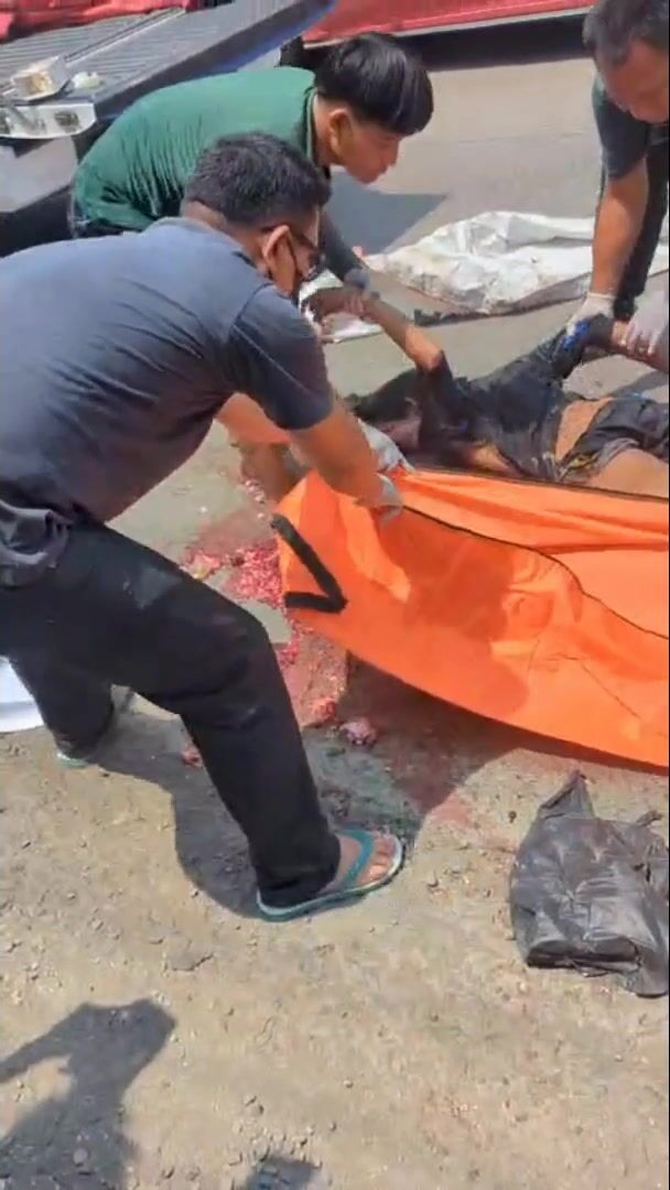 The man was expelled in the accident.