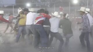 FUCKING BRUTAL , idiot crushed and sodomized by bull