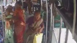 Old Woman Dies After Falling Off A Moving Bus In India
