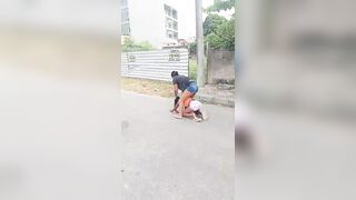 Side Girl Gets Her Hair And Panties Cut