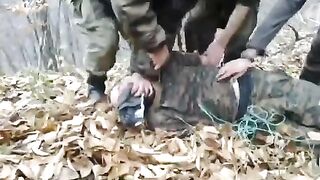 Classic Armenian soldier had his throat slit in the forest