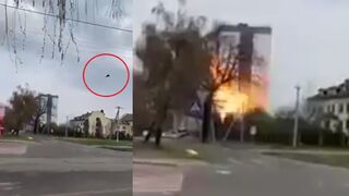 A Russian Drone Struck a Multi-Story Residential Building in the Kyiv Region