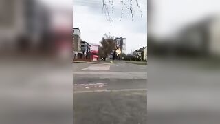 A Russian Drone Struck a Multi-Story Residential Building in the Kyiv Region