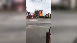A Russian Drone Struck a Multi-Story Residential Building in the Kyiv Region