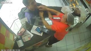 Heroic Coworker Beats Knife Attacker with Chair to Save Stabbed Cashier