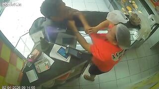 Heroic Coworker Beats Knife Attacker with Chair to Save Stabbed Cashier