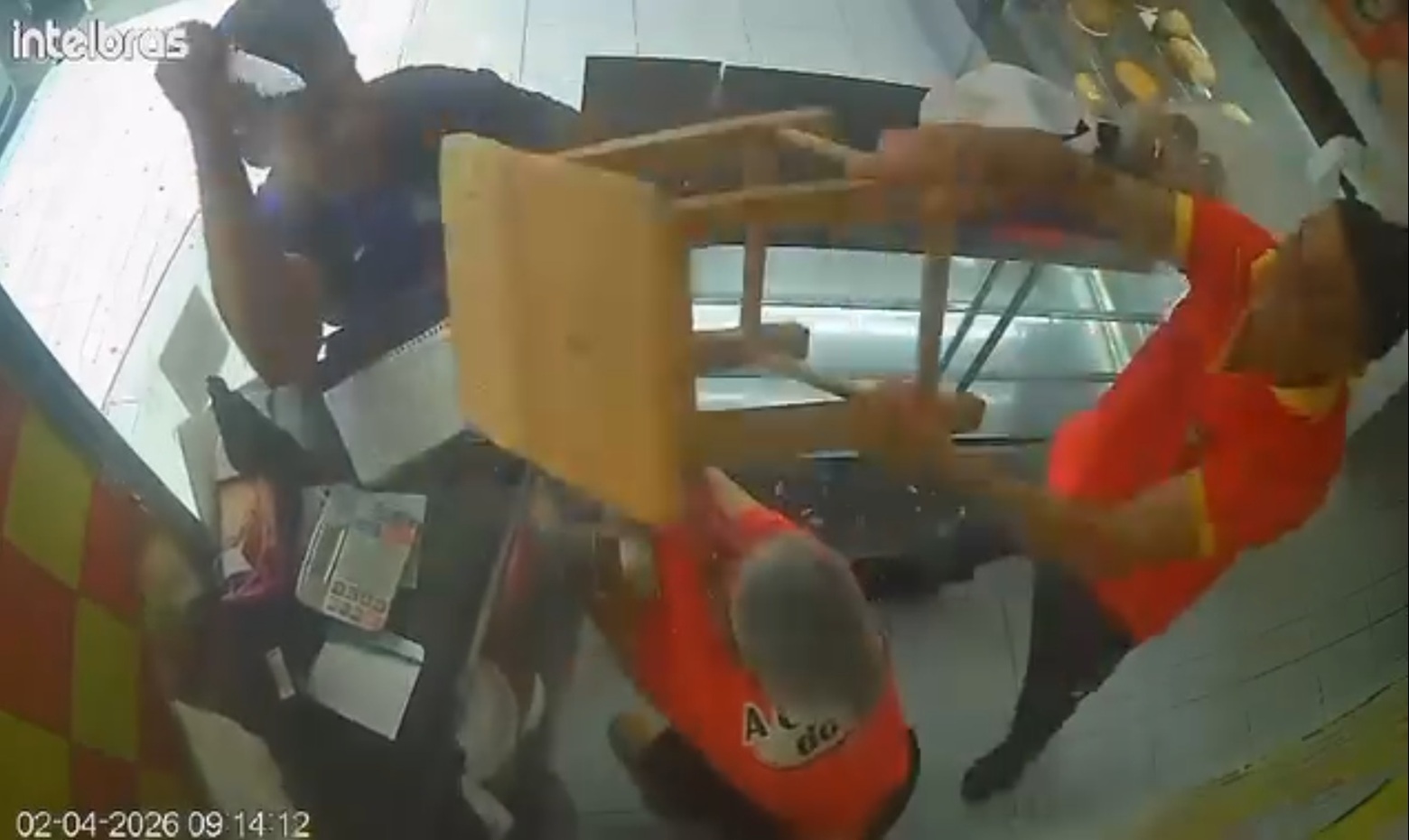 Heroic Coworker Beats Knife Attacker with Chair to Save Stabbed Cashier