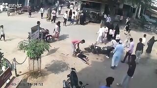 Distracted Rider Catches Air After Brutal Car Impact
