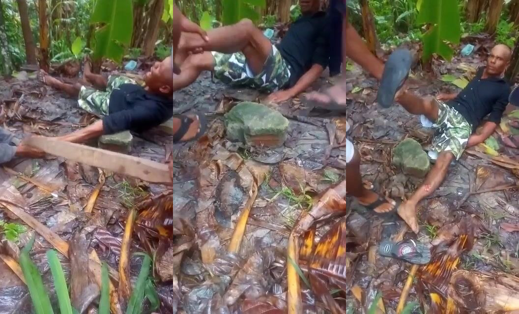 Classic man punished with heavy beating