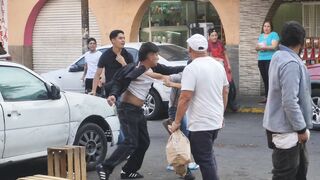 Street fight in mexico