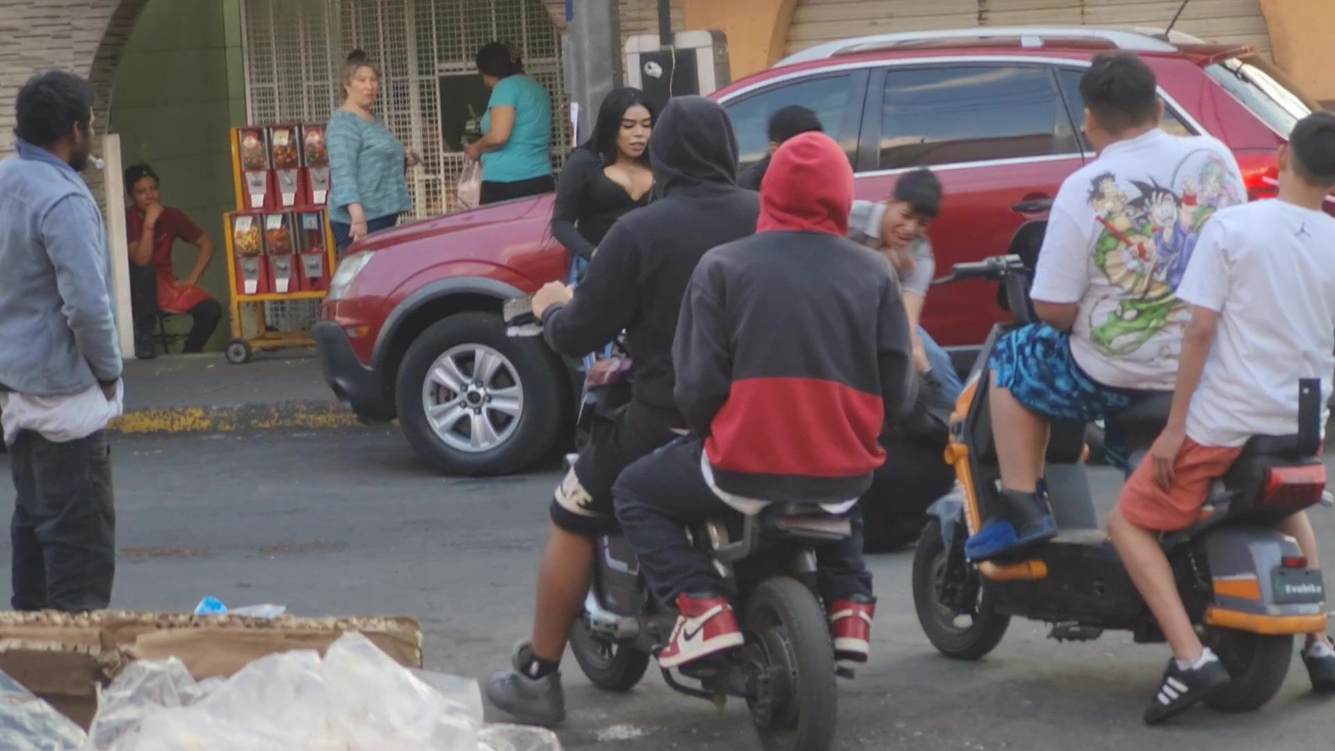 Street fight in mexico