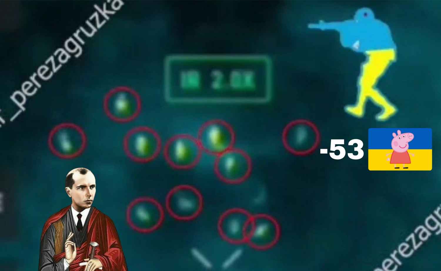 53 Ukrats genocided in a failed assault.