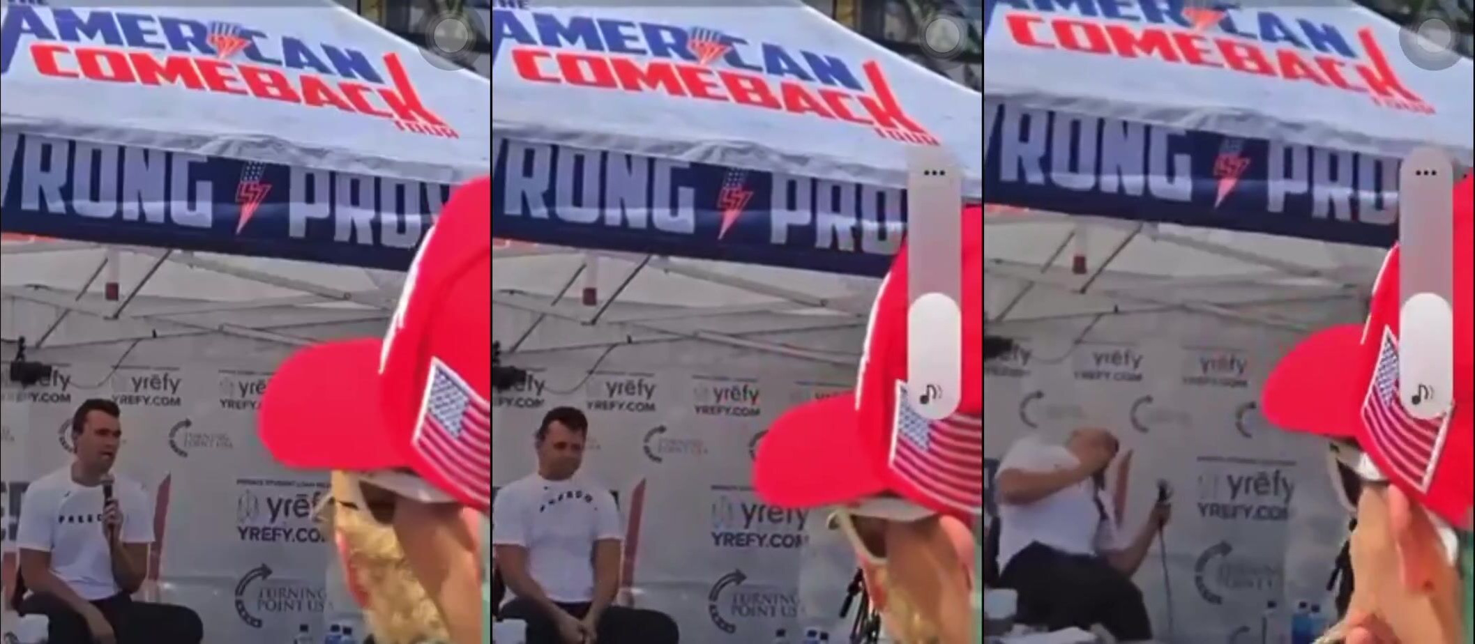 Charlie Kirk gets struck by a Second Amendment