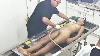 Strangled Young Woman Being Embalmed at Morgue