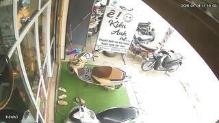 Horrific Crash: Driver Plows Into Motorcycle Repair Shop Workers
