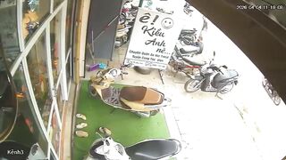 Horrific Crash: Driver Plows Into Motorcycle Repair Shop Workers